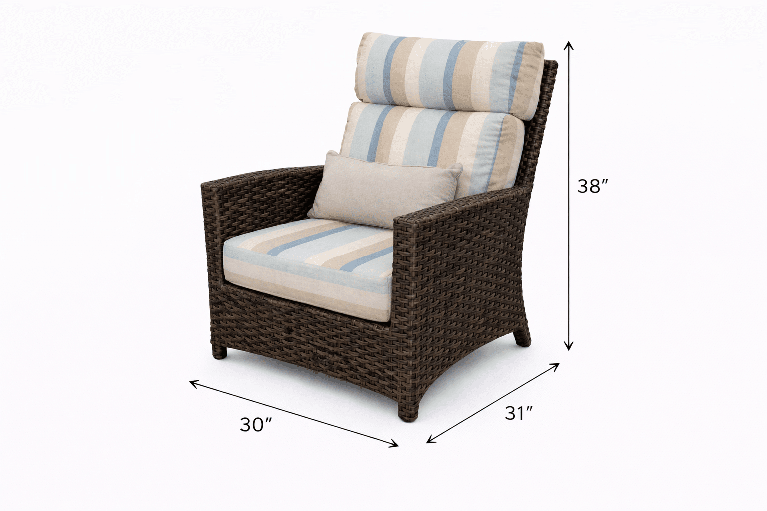 Grand Palm Club Chair - Aspen