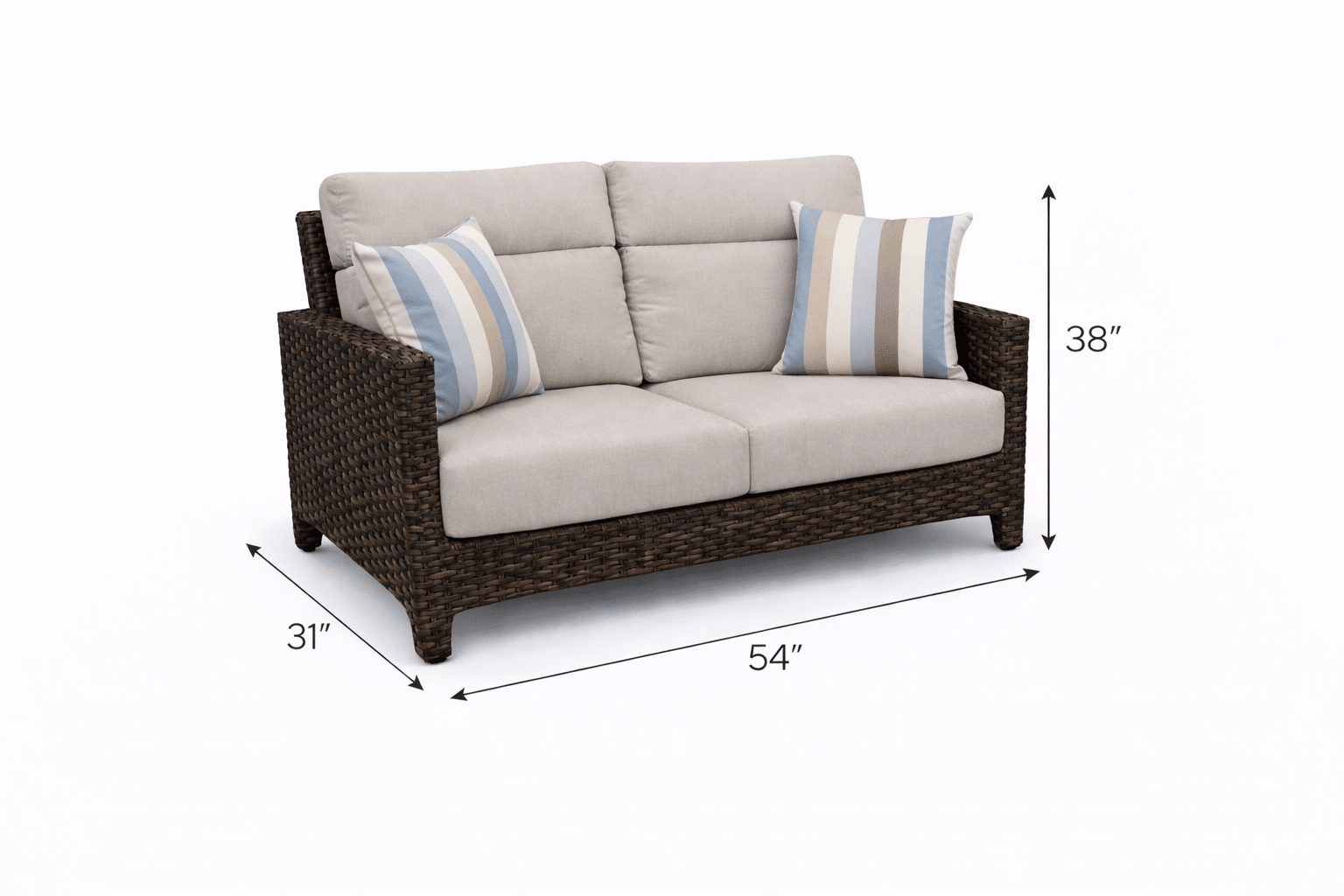 Grand Palm Loveseat - Aspen