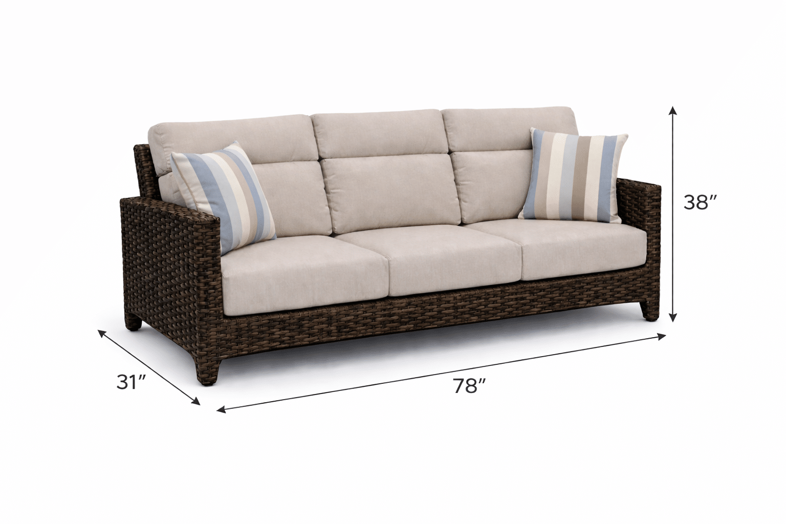 Grand Palm Sofa - Aspen