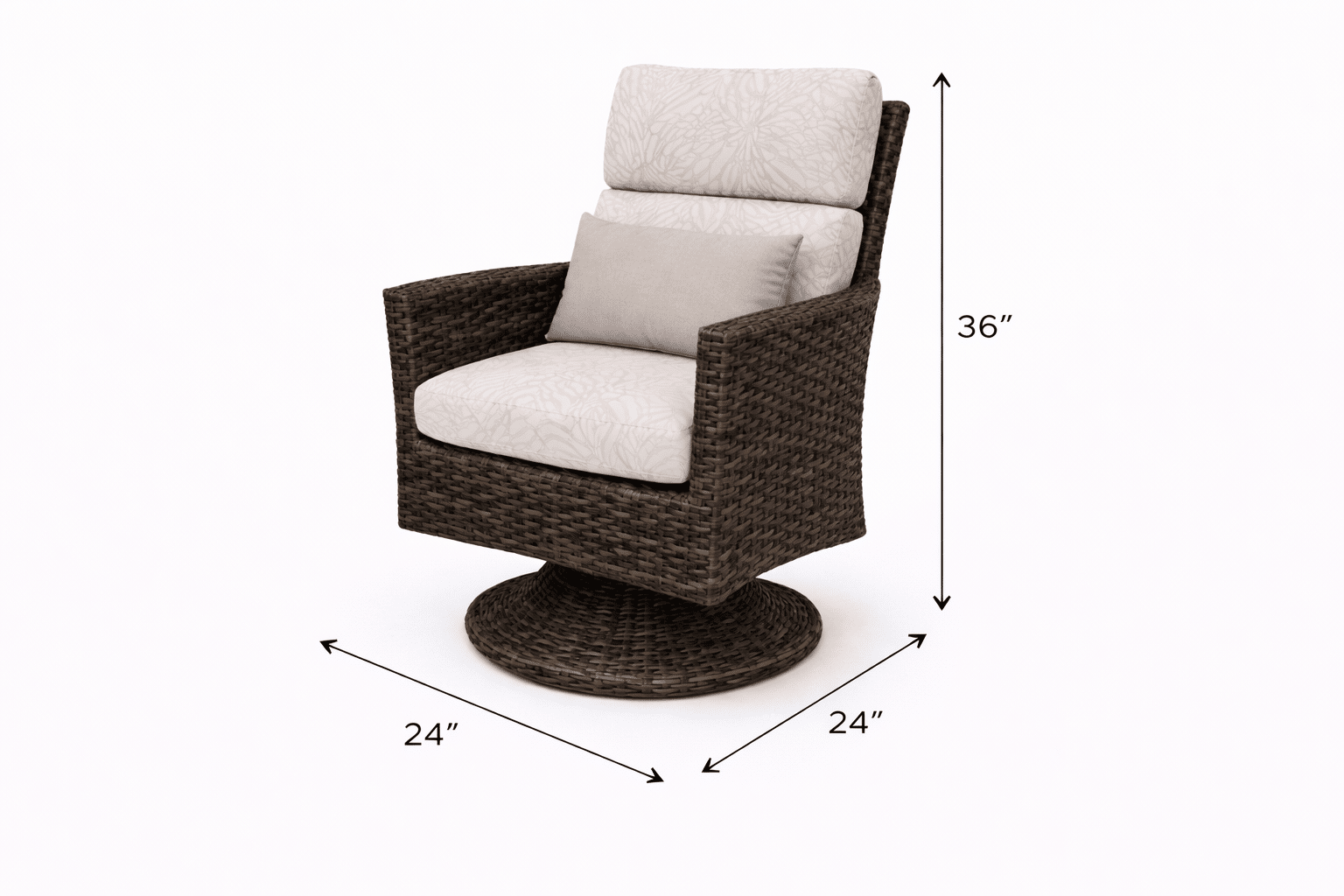 Grand Palm Swivel Dining Chair - Aspen