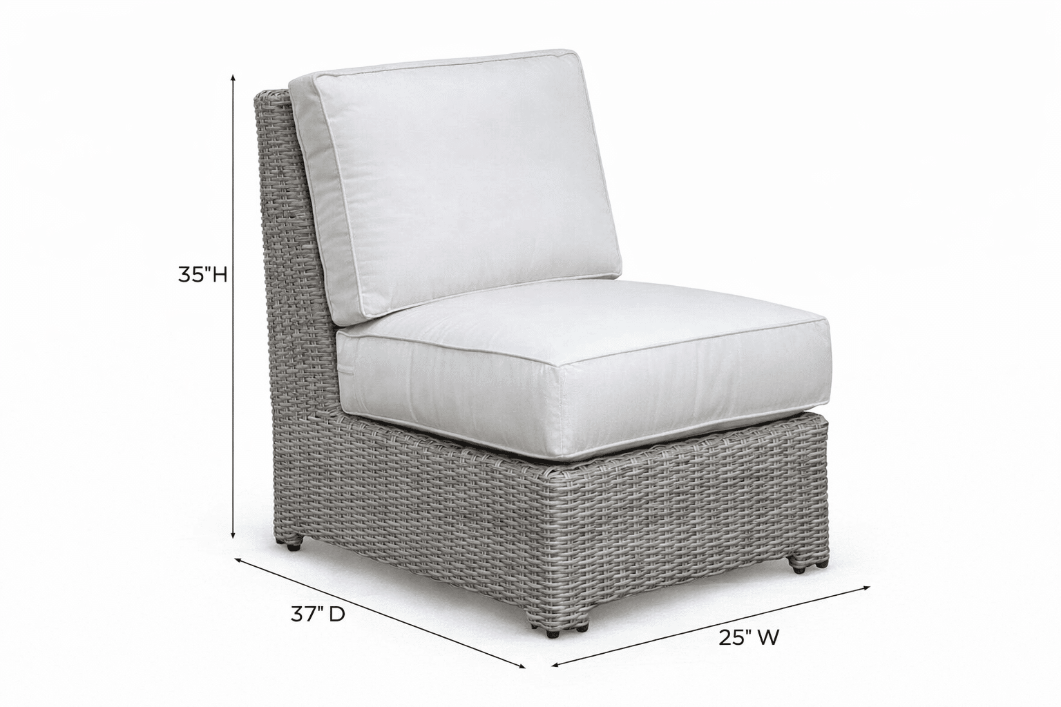 Napa Armless Middle - Latte