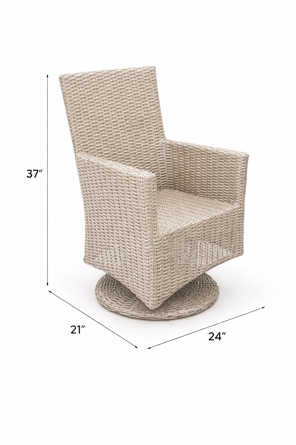 Napa Swivel Arm Dining Chair - Latte