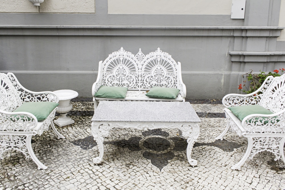 aluminum end tables for tight patio layouts outdoor furniture detail
