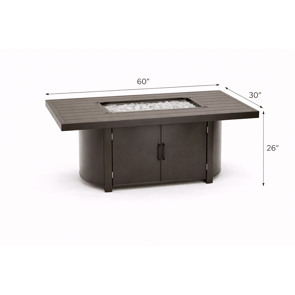Fire Table Seating Clearance for Comfortable Conversation: Doral Rectangle Fire Table