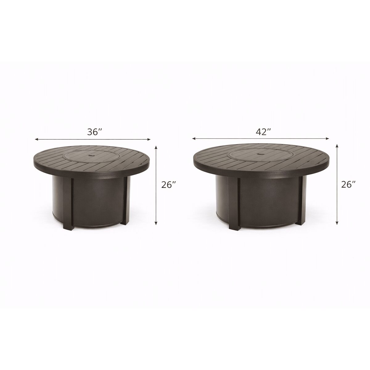 Fire Table Seating Clearance for Comfortable Conversation: Doral Round Fire Table