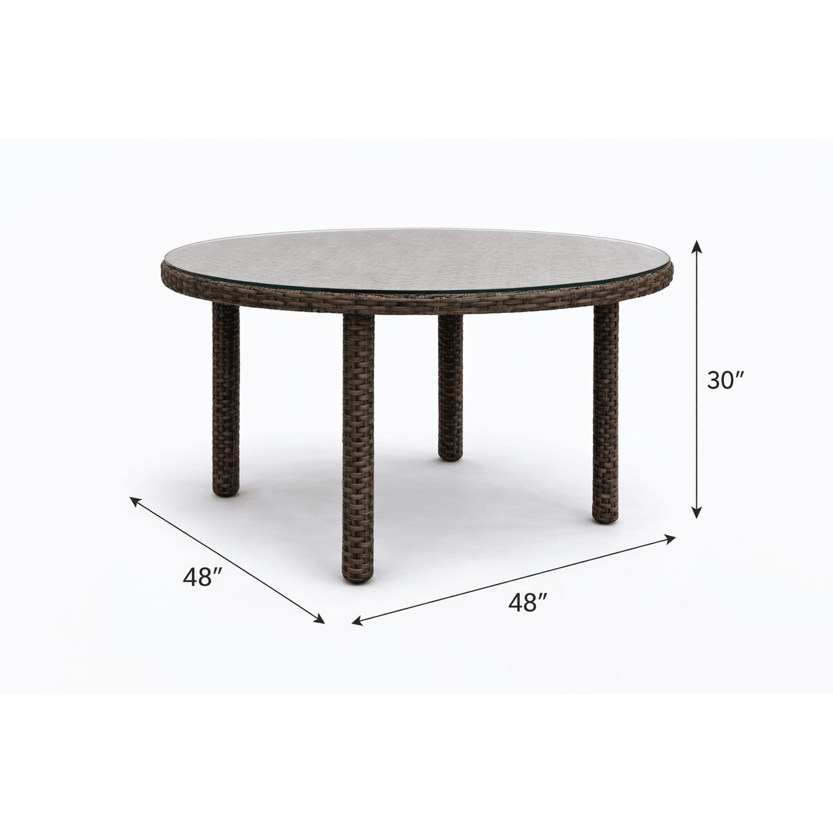 Patio Dining Table Size Guide for Six or Eight Guests: Grand Palm Round Dining Table