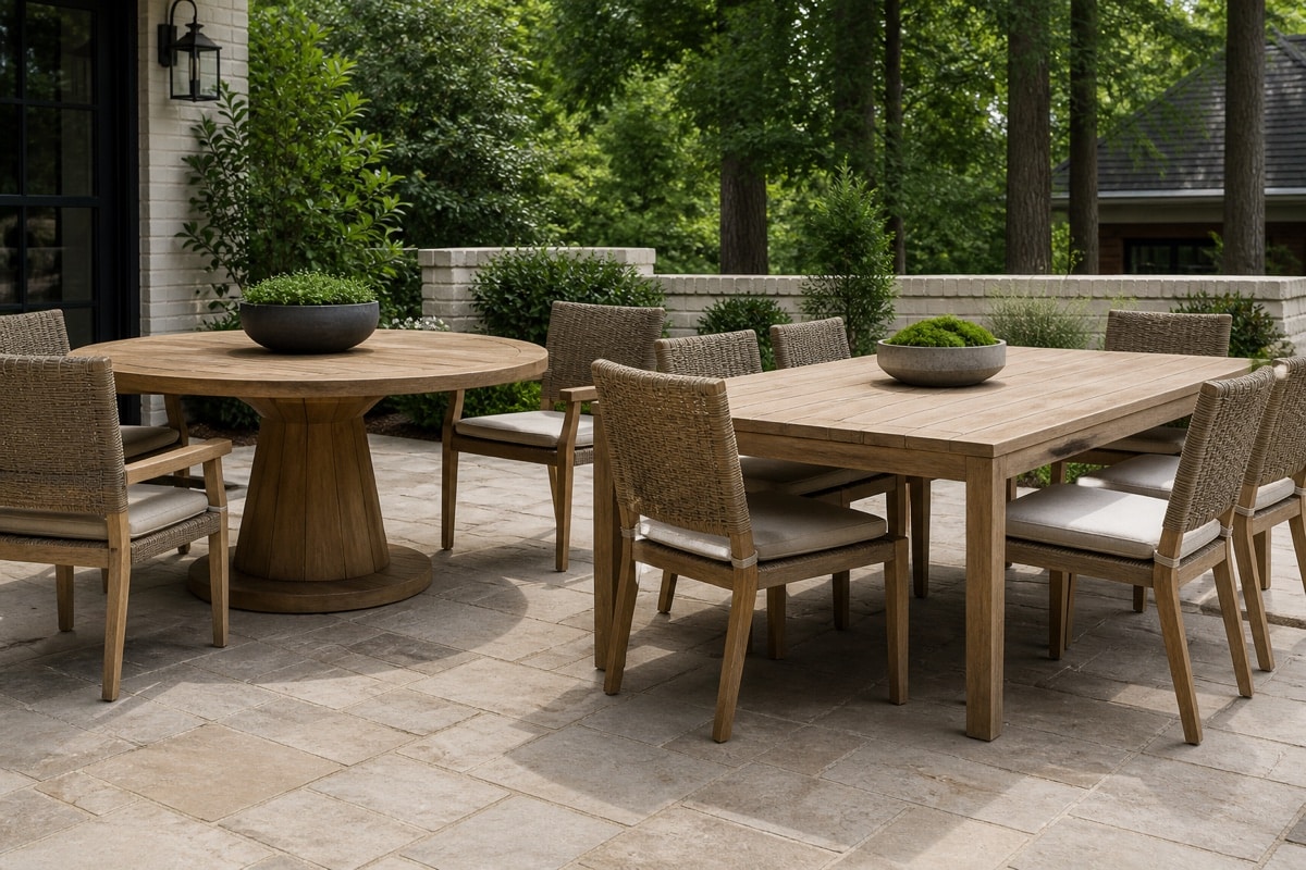 Outdoor Dining Table Pedestal vs Four Legs